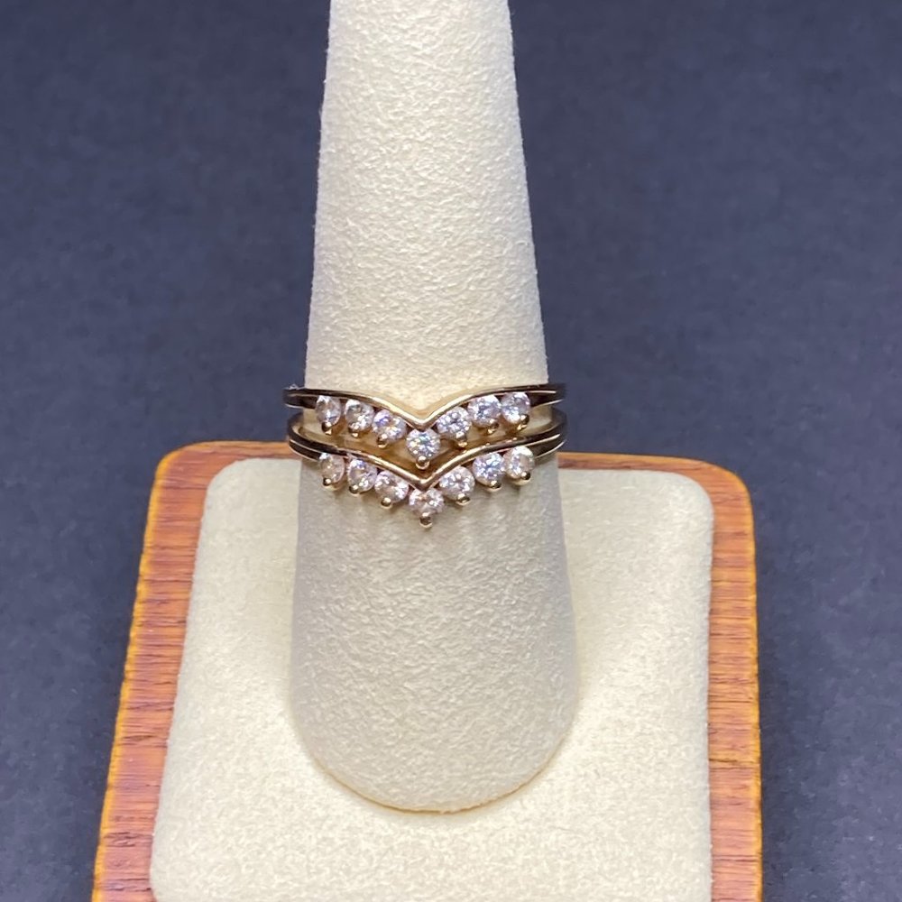 Cubic Zirconia 14k Gold Rings Size 9